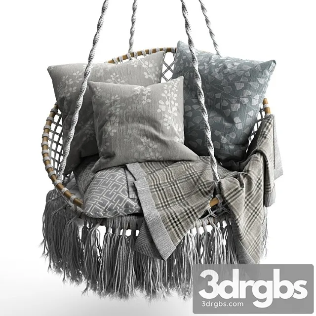 Rattan hammock spell macrame 2 3D Model Download