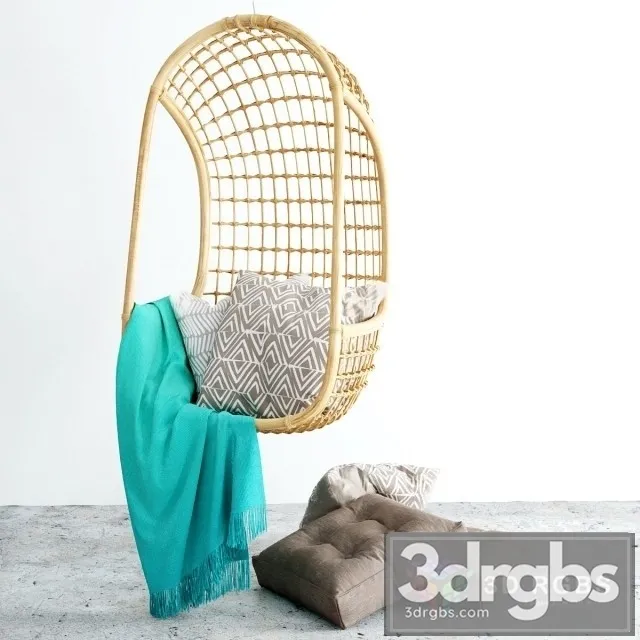 Rattan Hanging Chair 3D Model Download Rattan Hanging Chair 3D Model Download