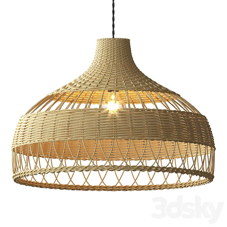 Rattan Lighting 3D Model Free Download