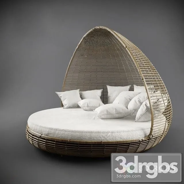 Rattan Outdoor Bed 3D Model Download Rattan Outdoor Bed 3D Model Download