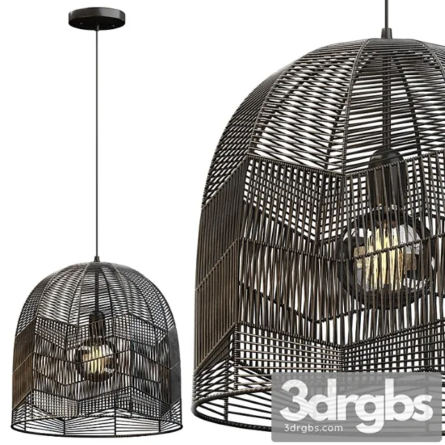 Rattan Pendant 01 3D Model Download