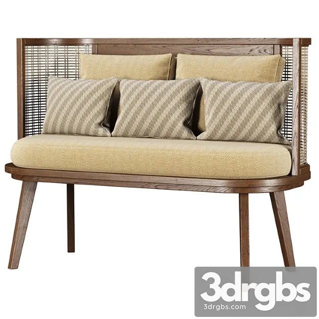 Rattan restaurant sofa