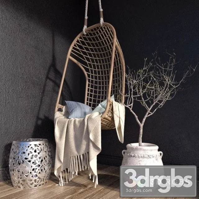 Rattan Seat 3D Model Download