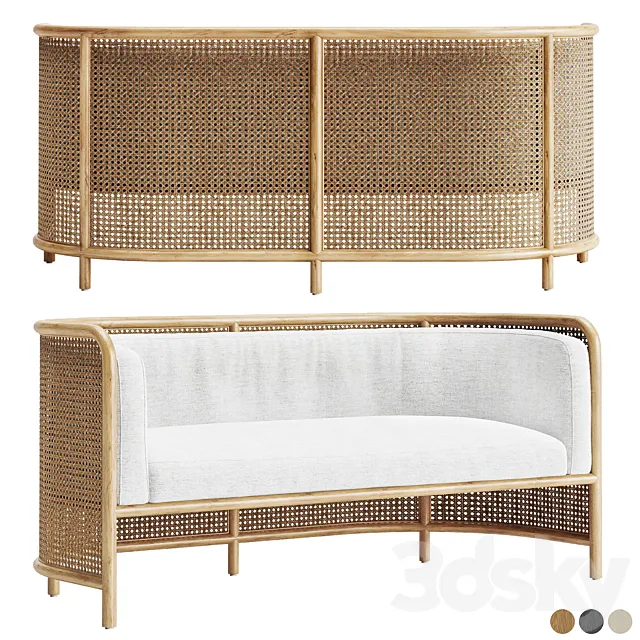 Rattan sofa 3D Model Rattan sofa 3D Model