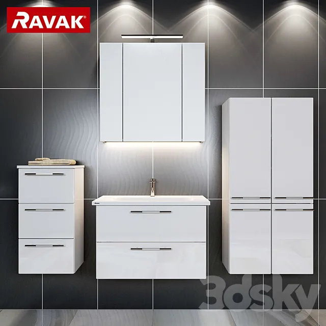 Ravak 800 (plus 2 sinks as a gift) 3DModel Ravak 800 (plus 2 sinks as a gift) 3DModel