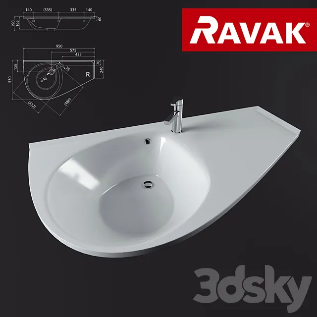 Ravak Avocado Comfort 3DModel Ravak Avocado Comfort 3DModel