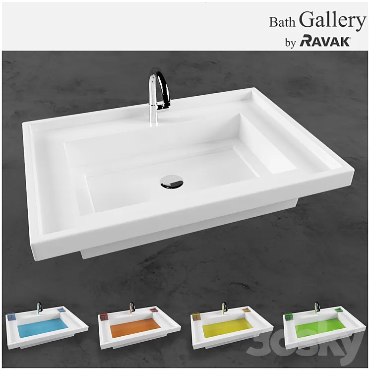 Ravak Bath Gallery Washbasin 3D Model