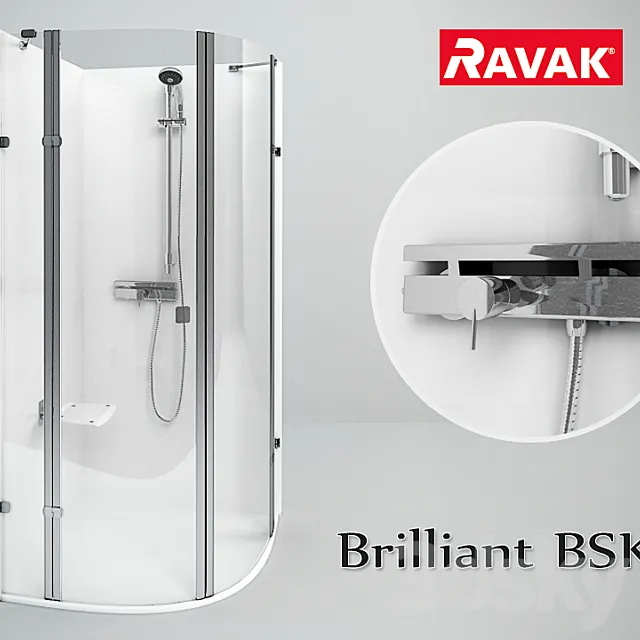 Ravak Brilliant BSKK4 3D Model Ravak Brilliant BSKK4 3D Model