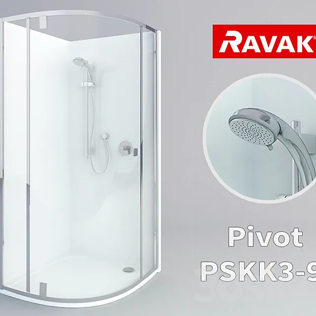 Ravak Pivot PSKK3 90 3DModel Ravak Pivot PSKK3 90 3DModel