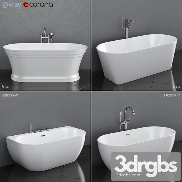 Ravak Set 35 Freestanding Set Solo Retro Freedom W Freedom O 3D Model Download