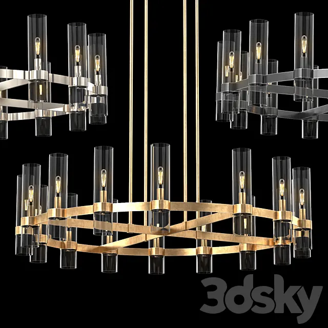 RAVELLE ROUND CHANDELIER 48 3D Model