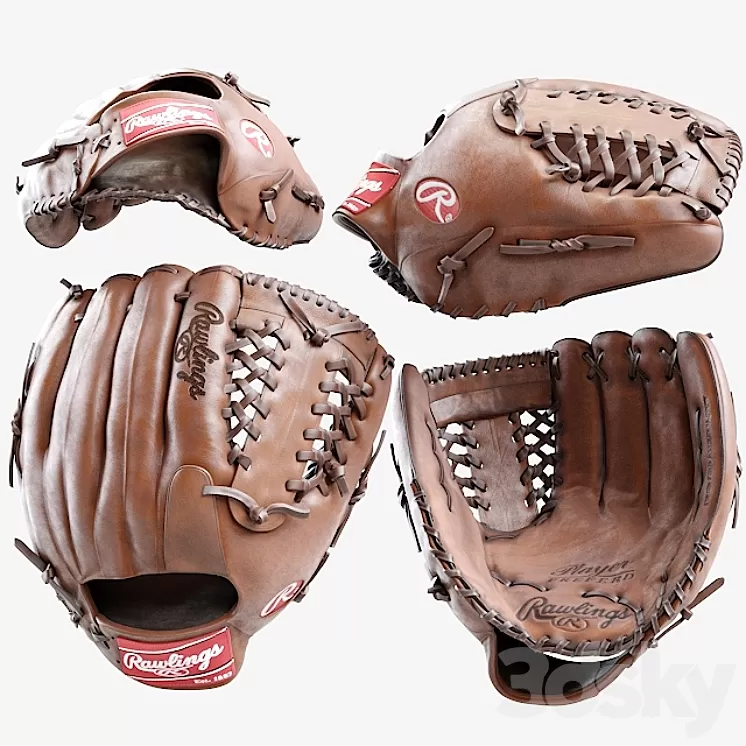 Rawlings gloves 3D Model