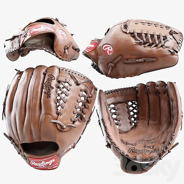 Rawlings gloves 3DModel Rawlings gloves 3DModel