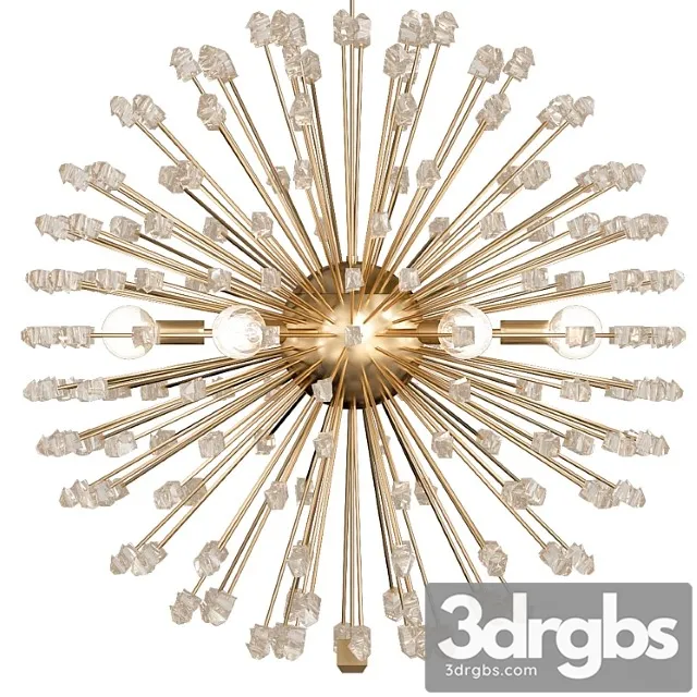 Ray quartz pendant light 3D Model Download