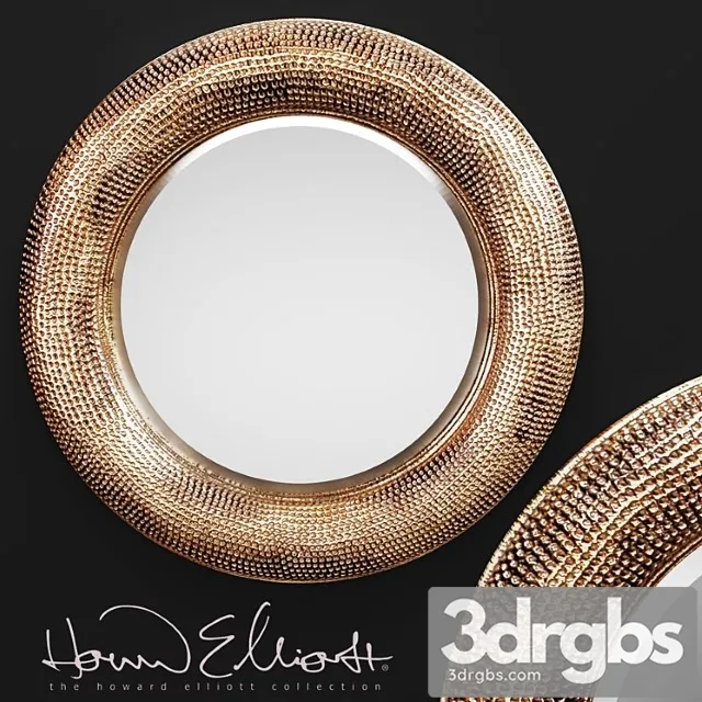 Raymus Mirror by Howard Elliott Copper Decor Round Disc Metal Decorative Wall Decor Luxury Mirror 3D Model Download