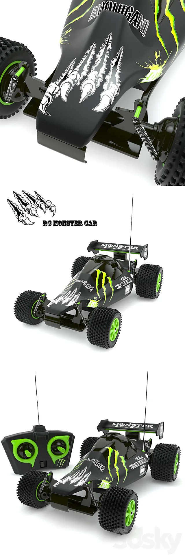 rc monster car 3D Model rc monster car 3D Model