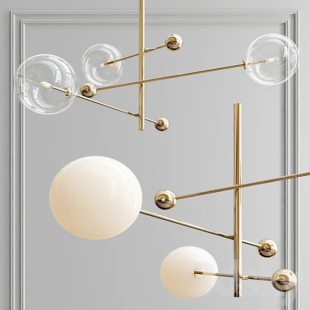 RD15 3 Arm Chandelier 3D Model RD15 3 Arm Chandelier 3D Model