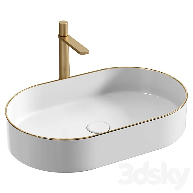 REA Nadia Opzetwastafel Waskom 3D Model REA Nadia Opzetwastafel Waskom 3D Model