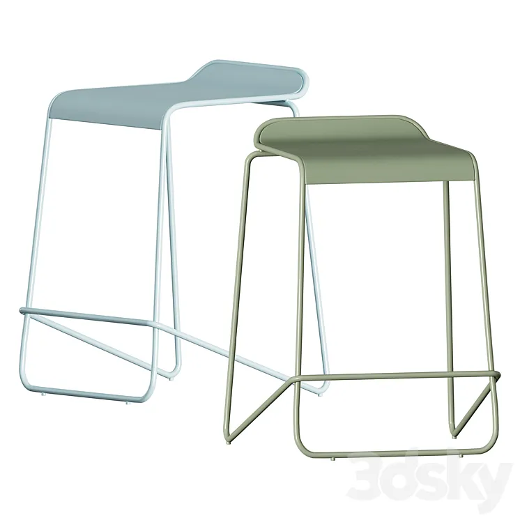 Ready Stacking Barstool 3D Model Free Download