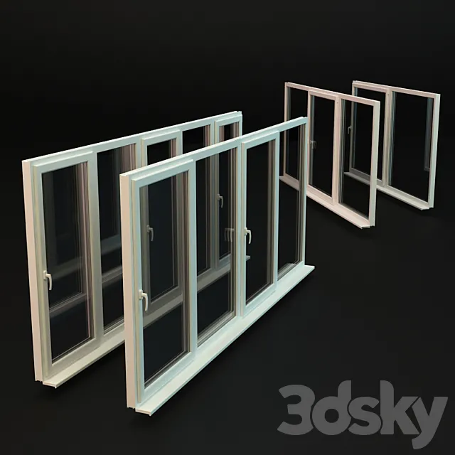 Ready windows for balconies and loggias 3DModel