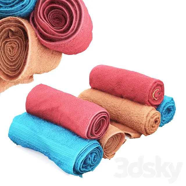 Real towels 01 3DModel