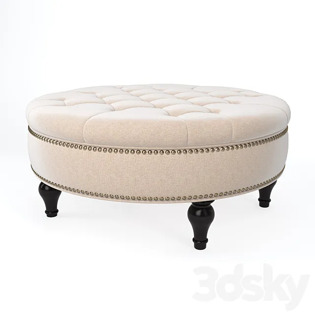 Reasor Cocktail Ottoman 3D Model Reasor Cocktail Ottoman 3D Model