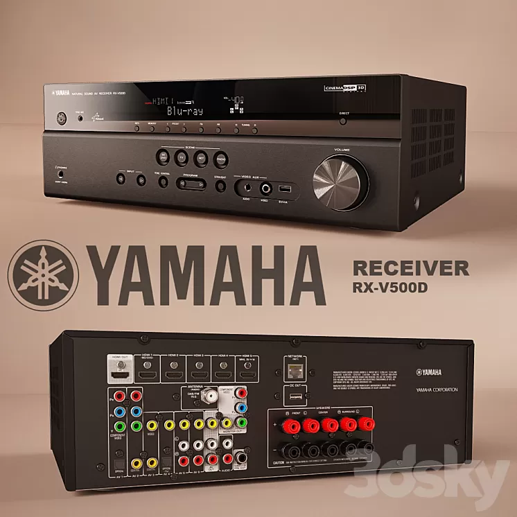 Receiver YAMAHA RX-V500D 3D Model