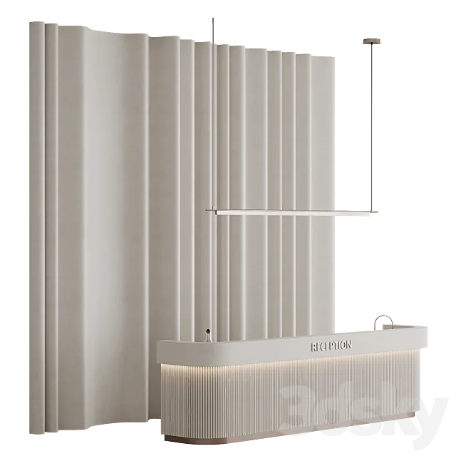 Reception desk 003 3D Model Reception desk 003 3D Model