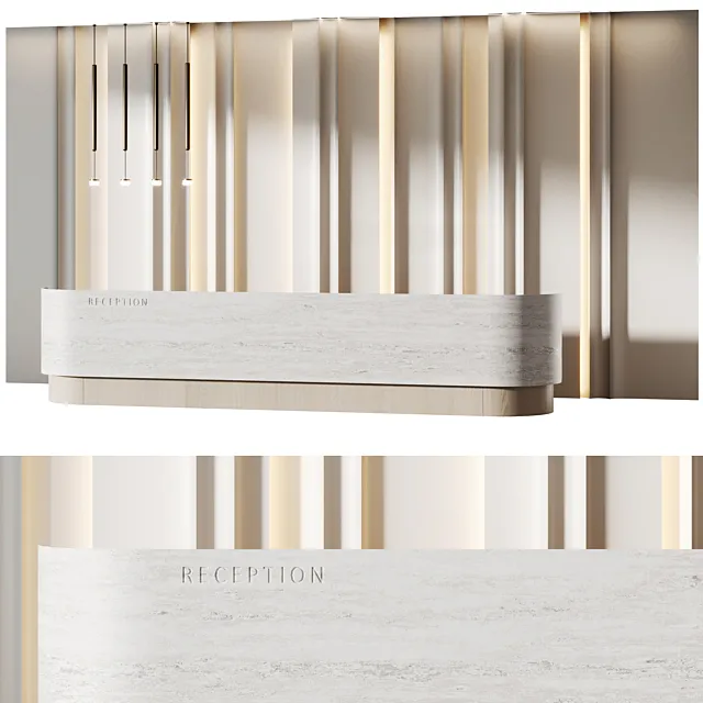 Reception desk 003 3D Model Reception desk 003 3D Model
