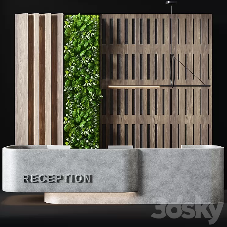 Reception desk 13 3D Model Free Download