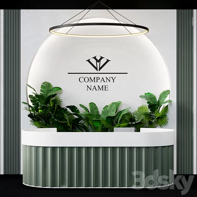 Reception desk 16 3D Model Free Download