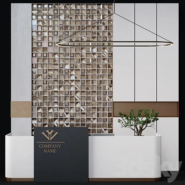 Reception desk 18 3D Model Reception desk 18 3D Model