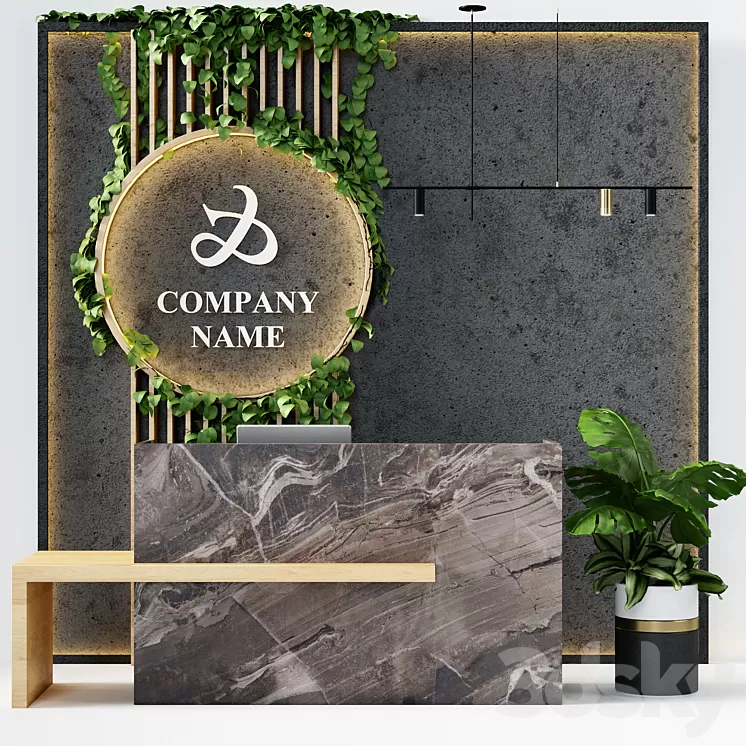 Reception desk 9 3D Model Reception desk 9 3D Model