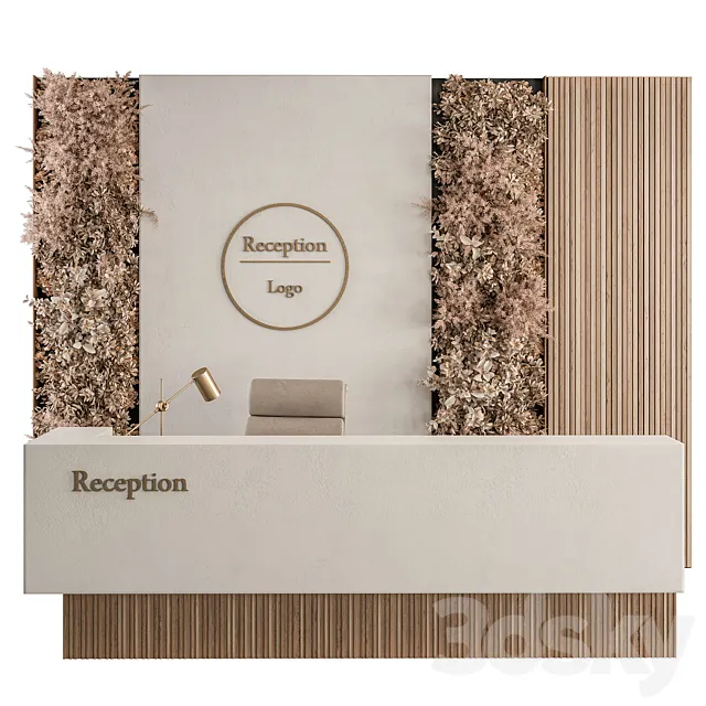 Reception Desk – Office Set 392 3D Model Reception Desk – Office Set 392 3D Model