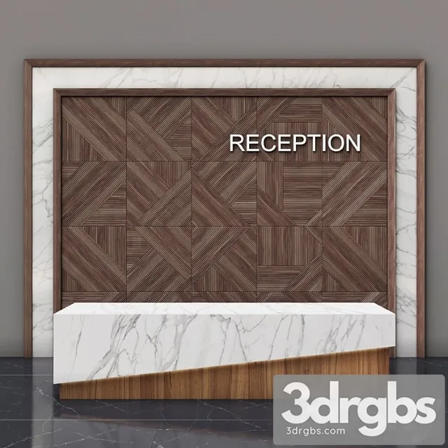 Reception Wall Panel 1 3D Model Download