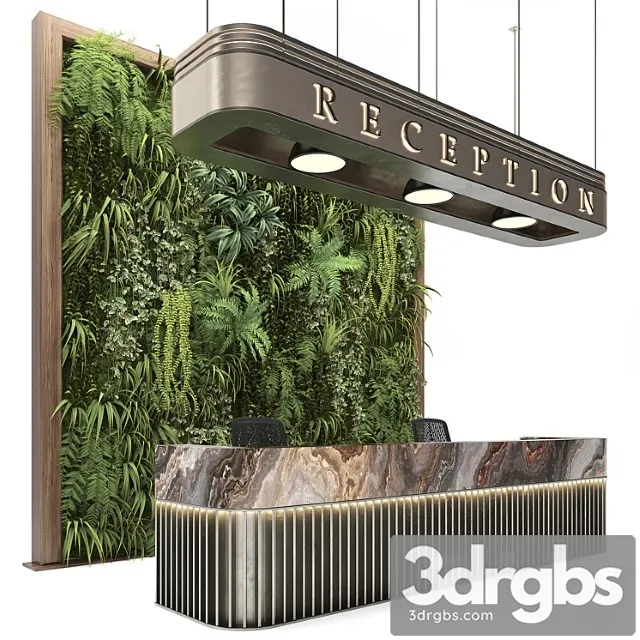 Reception with wall plants 2 3D Model Download