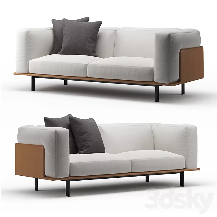 Recess Linteloo 3 seater 3D Model