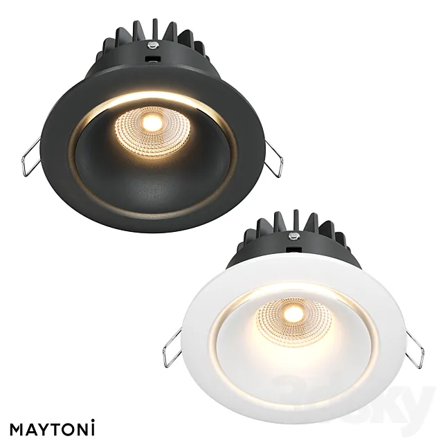 Recessed lamp Yin DL031-2-L12B; DL031-2-L12W 3D Model