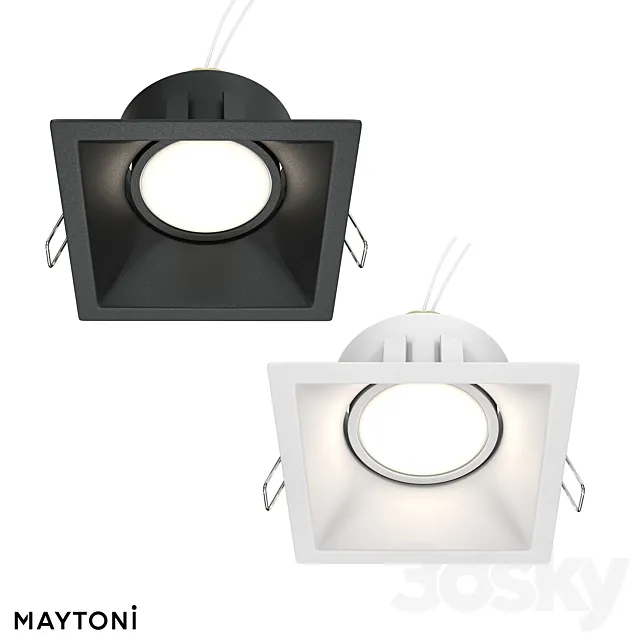 Recessed luminaire Dot DL029-2-01B; DL029-2-01W 3D Model