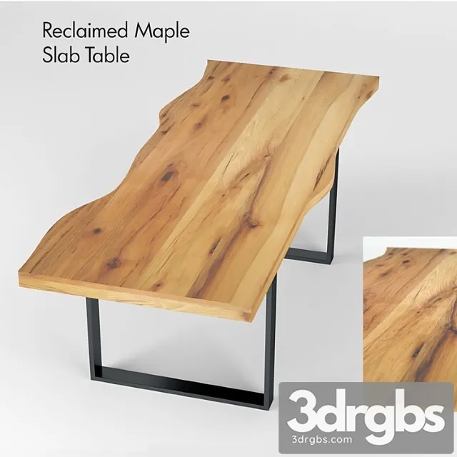 Reclaimed Maple Slab Table 3D Model Download Reclaimed Maple Slab Table 3D Model Download