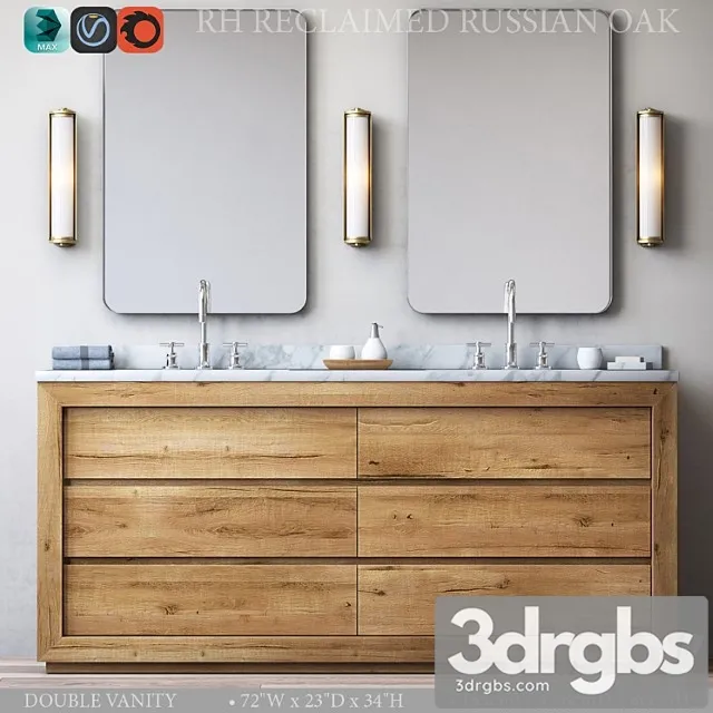 Reclaimed russian oak double vanity Reclaimed russian oak double vanity