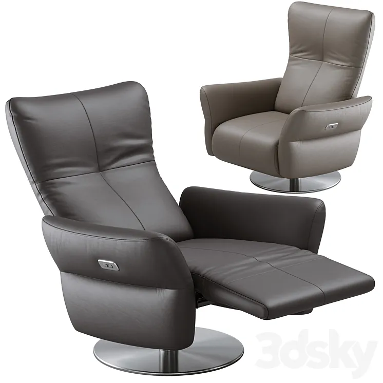 Reclining Armchair EgoItaliano Ozzy Recliner Chair 3D Model Free Download