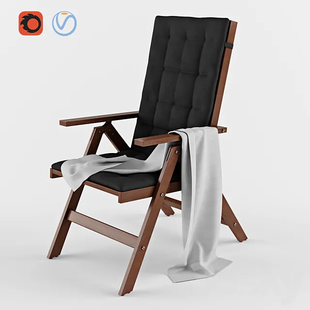Reclining Chair Ikea ÄPPLARÖ 3D Model