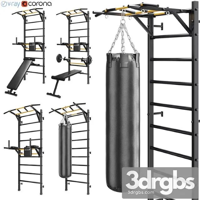 Record wall bars set_1 3D Model Download