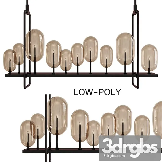 Rectangle vintage pendant lights for indoor 3D Model Download