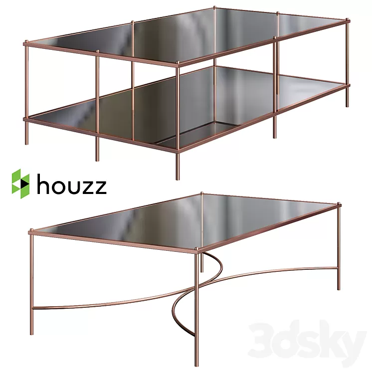 Rectangular Cocktail Table 3D Model Rectangular Cocktail Table 3D Model