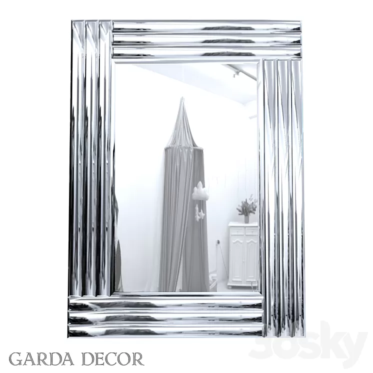 Rectangular Decorative Mirror 50SX-8008/1 Garda Decor 3D Model