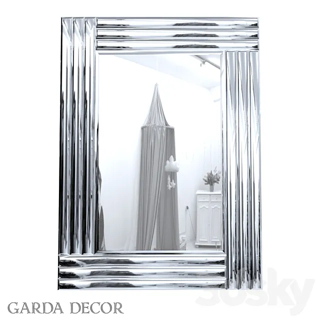 Rectangular Decorative Mirror 50SX-8008_1 Garda Decor 3DModel