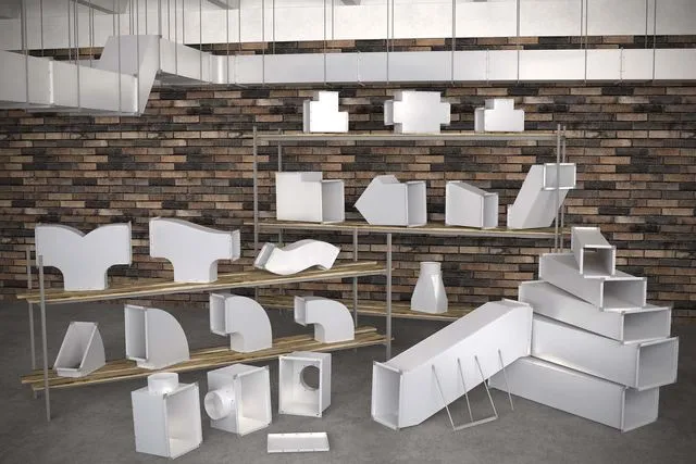 Rectangular duct (duct ventilation) 3D Model Rectangular duct (duct ventilation) 3D Model