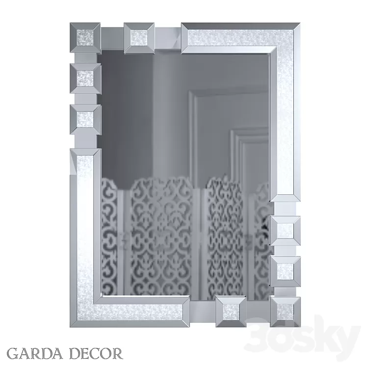 RECTANGULAR MIRROR IN ORIGINAL FRAME 50SX-6488 Garda Decor 3D Model